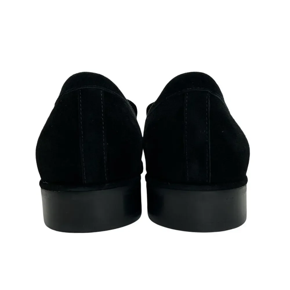 Stuart Weitzman Refined Black Palmer Sleek Royale Loafers Size 5.5 B